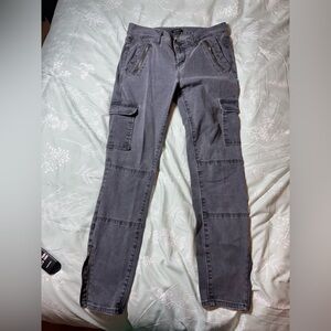 LOFT Washed Grey Cargo Skinny Pants – Size 0
